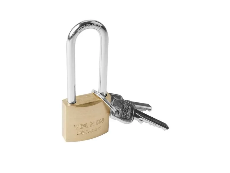 1-1/2" Industrial Brass Padlock with Long Shackle